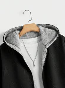Manfinity VCAY Men's Knit Slim Fit Casual Thermal Lined Zip Up Jacket Suitable For Autumn & Winter
