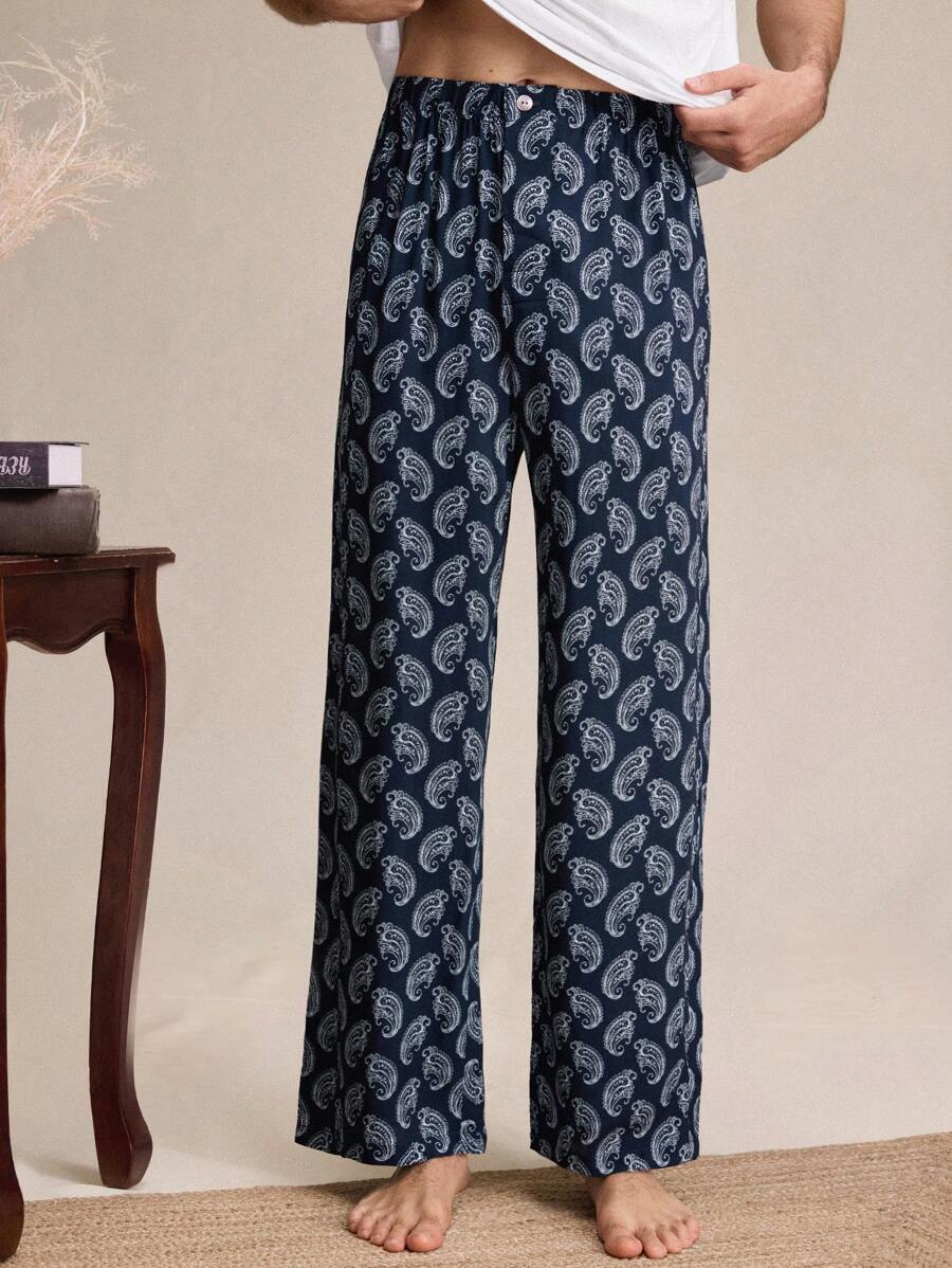 EverLounge 男式全印花纽扣休闲裤