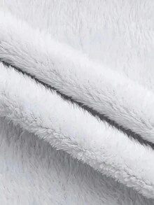 Women Plush Warm Waterproof Plain Simplistic Daily Jacket For Winter - Navy Blue - View 4