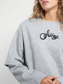 AiiRZ Embroidered Logo Double Sleeve Loose Boxy T-Shirt