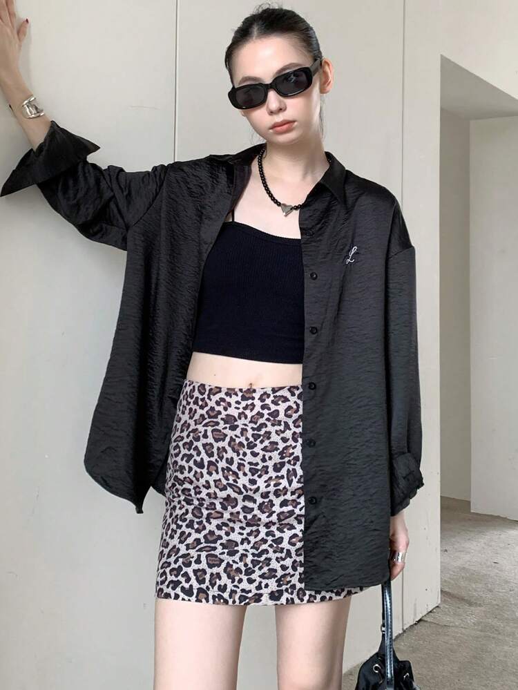 Women's Faux Suede Soft Embroidered Loose Shirt,Fall Clothes Long Sleeve Top