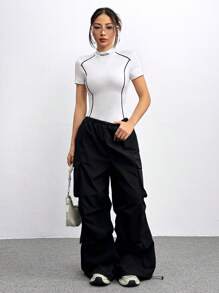 Coolane 个性化功能性街头时尚必备紧身衣 - 白色 - 查看 2