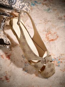 CUCCOO TILAWA Women's Fashion Red Thin Strap Pointed Toe High Heel Pumps - Khaki - View 5