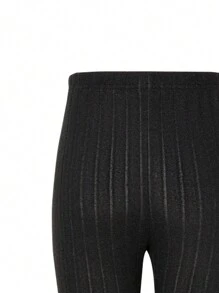 Bộ 3 chiếc áo khoác lông cừu Teddy thời trang thường ngày cho bé gái tuổi teen, áo ba lỗ in chữ có cổ và quần bó, quần áo mùa đông - màu đen - Xem 3