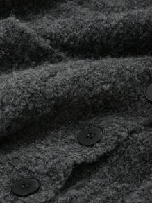 DAZY Cárdigan suelto de punto vintage informal, otoño e invierno