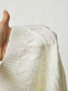 SHEIN Young Boy Casual Loose Crew Neck Long Sleeve Sweater,In Fall/Winter - White - View 3