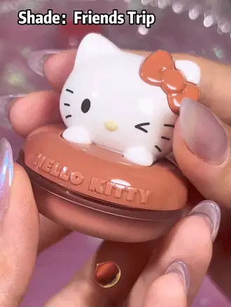 Hello Kitty｜SHEGLAM Coastal Charm Cream Blush-Friends Trip Cream Blush Cream Non-Fading Multi-Use Non-Greasy Lip Cream Natural Pigment Non-Greasy Blendable Face Makeup Rare Brand Beauty Makeup Face Paint Cosmetic For Women Girls Perfect For Winter Spring Ideal For Y2K Fancy Fashion Suitable For Birthday Gift Party Ready Best Color - Friends Trip - View 2