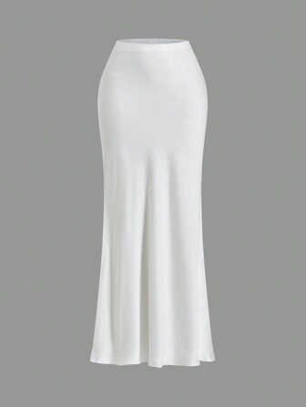 Opulessa Jupe moulante élégante à taille haute et ourlet de sirène en couleur unie tissée, vêtements pour femmes d'automne et d'hiver, style décontracté chic pour femmes