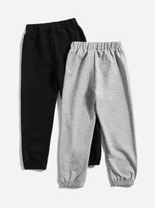 Young Girl Fashionable Casual Classic Simple Comfortable 2 Pieces Set - Sweatpants, Suitable For Daily Wear, School, Street, Home In Fall, Winter, Summer - Multicolor - View 2