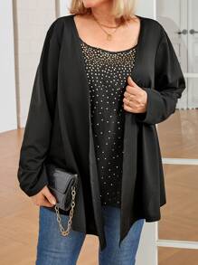 Lässiges Hemd in Große Größen mit zufälligem Muster und weiter Passform, Herbst - Verschiedenfarbig - Übersicht 4