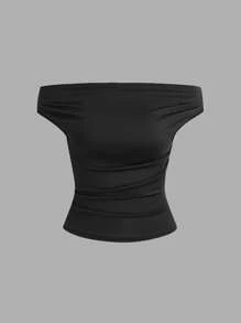 Sweetra Áo cánh hở vai nhún bèo mùa hè cho nữ (In ngẫu nhiên) - Nhiều màu - Xem 4