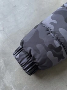 Manfinity Hypemode Men Hooded  Camo Print Jacket - Blue - View 6