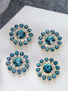 50 件/套 14 毫米 DIY 配件，现代水钻花形服装装饰辅料，适用于客厅、卧室和餐厅 - 彩色 - 查看 5