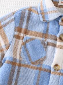 Cozy Pixies Baby Jungen bunter karierter Wollmantel mit Tasche und Kragen, Langarm, für Weihnachten