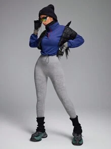 Innovista 无缝迷彩印花运动紧身裤，大腿瘦身压缩瑜伽裤塑身健身紧身裤，健身，日常休闲和瑜伽健身，收腹和提臀，秋季，冬季，瑜伽 - 灰色 - 查看 12