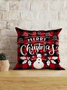 Set 4 Sarung Bantal Natal Ultra Lembut - Desain Rusa & Pohon, Cetak Satu Sisi, Sempurna untuk Dekorasi Sofa & Kamar Tidur, Dapat Dicuci dengan Mesin, Penutup Resleting - 17,7"X17,7" & 15,7"X15,7", Isi Bantal Tidak Termasuk - MultiWarna - View 4