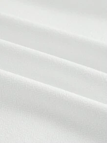 SHEIN Lady فستان تيشيرت كاجوال بأكمام طويلة مطبوع عليه دمية أربعة فصول أبيض للنساء