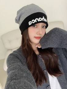 DAZY Women Simple Letter Print Cap, Casual Everyday Wear - Black - View 1