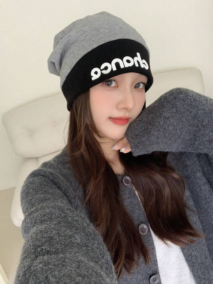 DAZY Women Simple Letter Print Cap, Casual Everyday Wear - Black - View 1