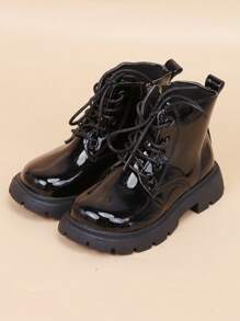 Botas brilhante com decoração de coração e estrela para meninas, nova moda outono/inverno