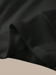 SHEIN BASICS Women's Casual Solid Color Knit Low Waist Wide Leg Sweatpants