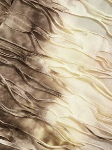 ROMWE MEN Grunge Punk 男式扎染长袖 T 恤，学校 - 杏色 - 查看 3