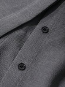 DAZY Bộ đồ nữ gồm áo dài tay và quần short dài tay màu trơn, dáng rộng, thích hợp mặc nhà vào mùa xuân/thu. - Màu xám đen - Xem 10