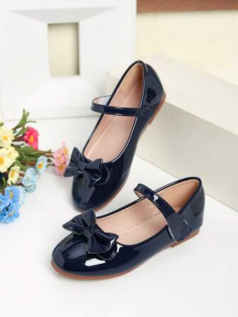 Bailarinas plateadas con moño lindo para niñas, mocasines casuales poco profundos para niños mayores, zapatos escolares de baile para actuaciones, para primavera y verano