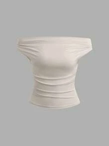 Sweetra Áo cánh hở vai nhún bèo mùa hè cho nữ (In ngẫu nhiên) - Nhiều màu - Xem 5