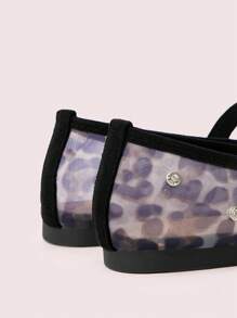 CUCCOO DOLLMOD Women's Fashionable Black Mesh Flat Shoes - Multicolor - View 8