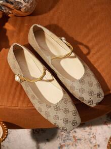 CUCCOO TILAWA Women's Fashion Red Strap Pointed Toe High Heel Pumps - Khaki - View 3