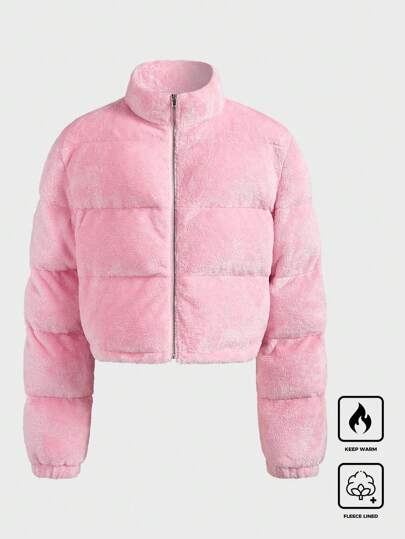 FeverCity 男士长袖短立领羽绒服，适合秋冬季穿着