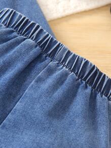 SHEIN Explorewe Bộ 2 áo khoác và quần denim dài tay màu đen giặt axit cho bé trai, thích hợp cho mùa xuân, mùa hè, mùa thu, du lịch, ngày lễ, mặc hàng ngày và trở lại trường, cho Giáng sinh - Rửa nhẹ - Xem 8