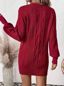 SHEIN Clasi Losse kabel gebreide trui jurk