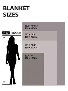 1pc Faux Rabbit Fur Blanket, Casual Home Decor Throw - Coffee Brown - View 3