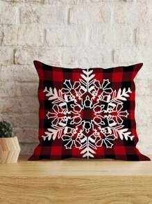 Set 4 Sarung Bantal Natal Ultra Lembut - Desain Rusa & Pohon, Cetak Satu Sisi, Sempurna untuk Dekorasi Sofa & Kamar Tidur, Dapat Dicuci dengan Mesin, Penutup Resleting - 17,7"X17,7" & 15,7"X15,7", Isi Bantal Tidak Termasuk - MultiWarna - View 5