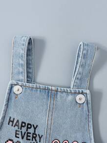 女婴高领上衣和印花 A 字裙套装，秋冬 - 彩色 - 查看 3