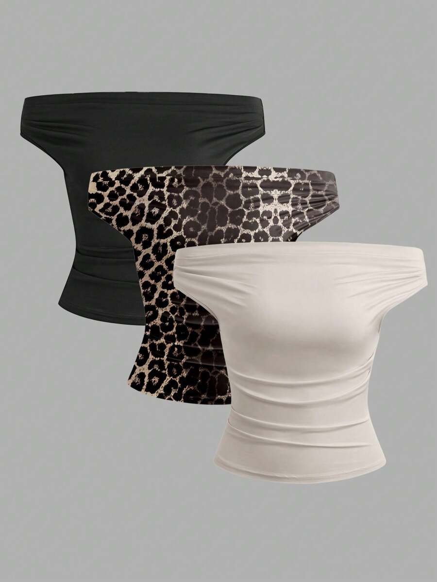 Sweetra Áo cánh hở vai nhún bèo mùa hè cho nữ (In ngẫu nhiên) - Nhiều màu - Xem 1