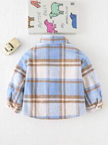 Cozy Pixies Baby Jungen bunter karierter Wollmantel mit Tasche und Kragen, Langarm, für Weihnachten