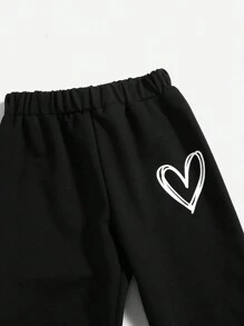 Young Girl Fashionable Casual Classic Simple Comfortable 2 Pieces Set - Sweatpants, Suitable For Daily Wear, School, Street, Home In Fall, Winter, Summer - Multicolor - View 4