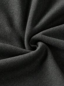 Manfinity VCAY Men's Loose Drop Shoulder Virgin Mary And Angel Print Sweatshirt, Autumn - Black - View 4