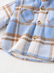 Cozy Pixies Baby Jungen bunter karierter Wollmantel mit Tasche und Kragen, Langarm, für Weihnachten