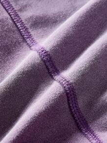 Manfinity VCAY Men's Casual Loose Drawstring Waist Cargo Shorts With Pockets - Purple - View 3