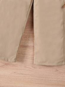 SHEIN Elladie kids Young Girl Fashionable Casual Pink Bowknot Loose Waist Wide Leg Sweatpants Spring & Summer, Toddler