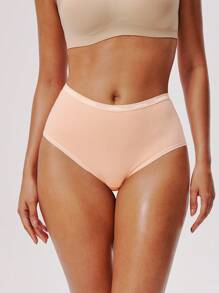 LUVLETTE 3-Pack High-Rise Airy Basic Cotton Women's Underwear Briefs Panties Set-Earthy Tones Also Suitable For Teen Girl & Young & Kid - Multicolor - View 8