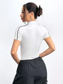 Coolane 个性化功能性街头时尚必备紧身衣 - 白色 - 查看 4