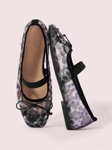 CUCCOO DOLLMOD Women's Fashionable Black Mesh Flat Shoes - Multicolor - View 2