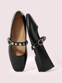 CUCCOO DOLLMOD 女士时尚黑色网眼平底便鞋新年假期 - 黑色 - 查看 1