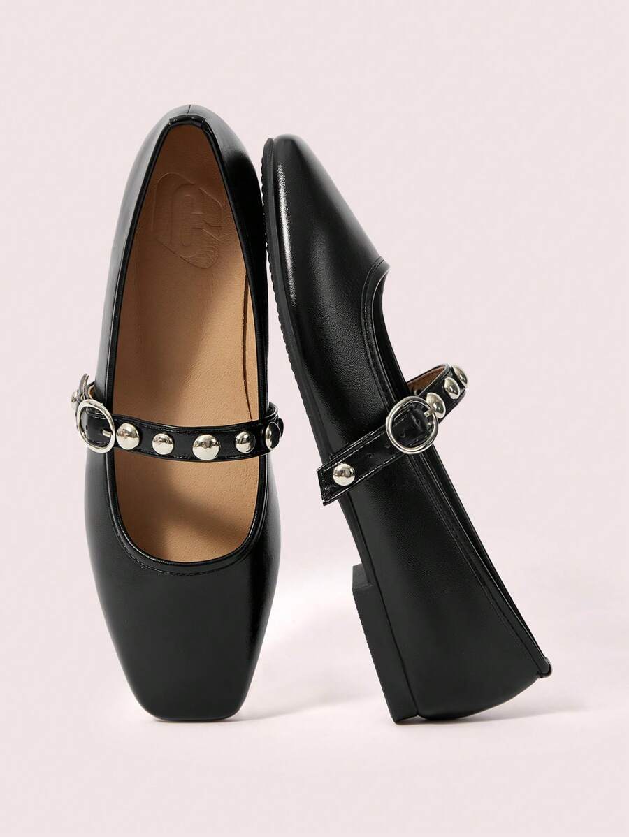 CUCCOO DOLLMOD 女士时尚黑色网眼平底便鞋新年假期 - 黑色 - 查看 1