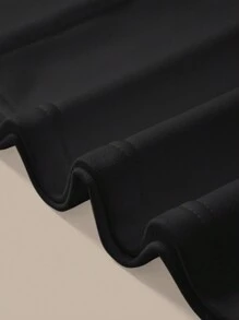 SHEIN BASICS Women's Casual Solid Color Knit Low Waist Wide Leg Sweatpants